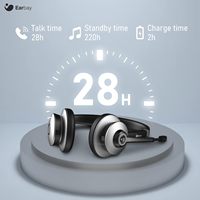 Casque supra-auriculaire avec micro ENC, haut-parleur de 40 mm, connexion stable pour Skype, Teams et appels professionnels