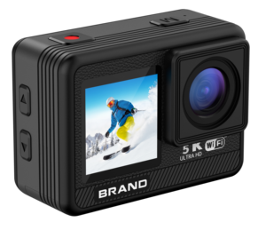 Caméra d'action sportive noire 5K pour vlogging avec capteur CMOS étanche 30m 60fps et prise en charge MicroSD pour l'enregistrement vidéo D8Q - Product Image 5