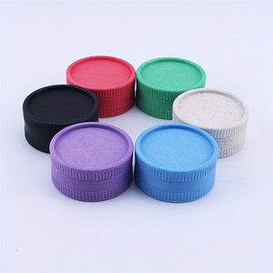 เครื่องบดฟางข้าวสาลี2ชั้นแบบย่อยสลายได้ทางชีวภาพ55มม. หลากสีสไตล์เรียบง่ายสำหรับบดสมุนไพรแห้งกาแฟยาสูบ - Product Image 4