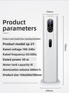 Floor Type Hot Fog <b>Humidifier</b> Mute Heavy Household 6.1-10L Capacity 30W Power Bedroom Heating Water Filler Machine - Product Image 6