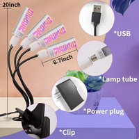 Lampes de culture pour plantes d'intérieur Joystar à 4 têtes, 63 pouces, trépied réglable, LED rouge et bleue professionnelles, lampe de culture à intensité variable