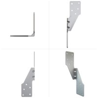 Attaches de charpente robustes en acier galvanisé pour poutres, crochets de fixation pour poutres, attaches anti-ouragan gauche et droite pour bois