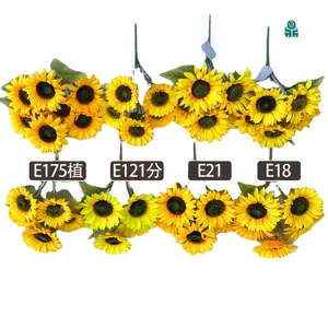 LFH artificial flower sunflower high branch oil painting hotel project decoration put a bunch of flowers home beauty