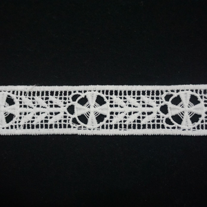 Pizzo bianco ricamo tessuto materiale bianco fibra di latte pizzo tenda gonna decorazione bordi in pizzo ricamato - Product Image 2