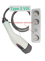 Nuevo Cargador Portátil para Vehículos Eléctricos Tipo 2 de 16A, Ajuste de Corriente de un Toque a 4 Velocidades, Cable de 5M, Resistente al Agua IP55 para Camping