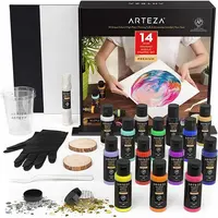 Acryl Gieten Art Supplies, 8 Basic Kleuren 8Oz Acryl Verf Set, private Label Acryl Verf Met Gieten Olie