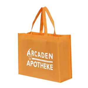 Wholesale supplier big tote bag custom logo print recycled eco bag non woven carry bag