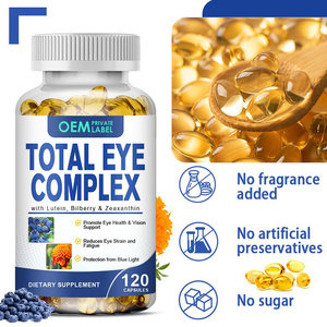 OEM Total Eye Complex Softgel Capsules <strong>with</strong> <strong>Lutein</strong> <strong>Bilberry</strong> Zeaxanthin for Eye Health Vision Support Reduce Eye Strain Fatigue - Product Image 3