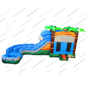 Toboggan gonflable de château de forêt de jungle parcours d'obstacles gonflable <span class=keywords><strong>lit</strong></span> de saut pull gonflable commercial toboggan sec toboggans - Product Image 5
