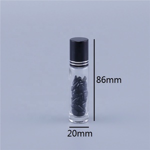 Flacons <span class=keywords><strong>roll</strong></span>-<span class=keywords><strong>on</strong></span> en <span class=keywords><strong>jade</strong></span> <span class=keywords><strong>de</strong></span> 10 ml avec pierres concassées et couvercles colorés pour massage aux huiles essentielles - Product Image 6
