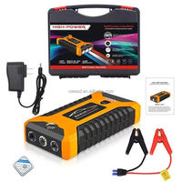 Démarreur de Voiture d'Urgence 12V Grande Capacité 600A Rouge avec Allumage Diesel et Chargeur de Batterie