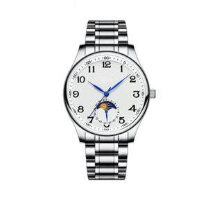 Montre-bracelet de luxe à phases lunaires pour homme, automatique, mécanique, bracelet en acier inoxydable, étanche, très vendue - Product Image 4