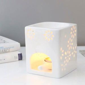 Quemador de cera de vela para aromaterapia, Quemador de aceite de cerámica de estilo europeo, lampe - Product Image 5