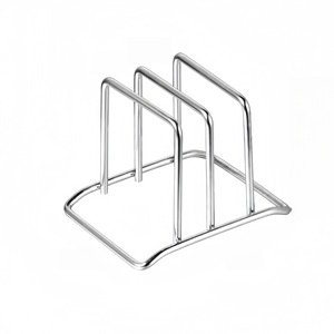 Moderno Soporte de Acero Inoxidable <span class=keywords><strong>para</strong></span> Tabla de Cortar, Tipo Vertical, de Dos Niveles, Portátil, Móvil, Sin Instalación - Product Image 6