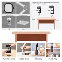 Lampe de bureau LED contemporaine en métal pliable, éclairage supérieur et inférieur carré, gradation tactile/couleur, 95 CRI, AC, pour bureau, chambre, salle d'étude