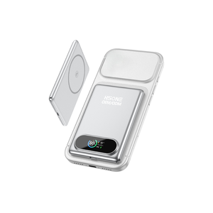 แบตสำรองแม่เหล็กขนาดเท่าบัตร LX27 ความจุ 10000mAh ตัวเครื่องอะลูมิเนียมเกรดอากาศยาน รองรับการชาร์จไร้สาย 15W และ PD20W พร้อมหน้าจอ N54 TFT - Product Image 2