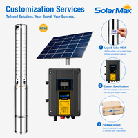 Pompe à eau solaire haute pression 96V SolarMax 3,0 m³/h 100 m pour l'irrigation des fermes, en acier inoxydable 304, haute efficacité, puissante