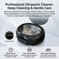 Pembersih Ultrasonik Digital Portabel Profesional untuk Alat Kuku, Perhiasan, Kacamata, Jam Tangan, Mesin Sonic Baja Tahan Karat