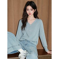 Großhandel Kaschmir-Strickjacke für Damen, Herbst-Langarm-Cardigan, Leicht Verarbeitet, Nischen-Design, Nicht Überschüssig
