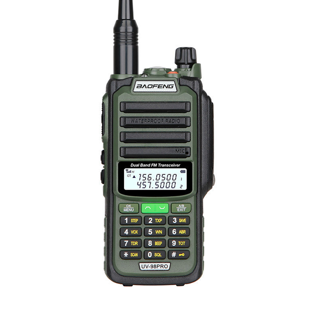 Baofeng UV-98 Pro IP68 Waterproof SOS Dual Band Walkie Talkie FM Radio for Hiking Camping Outdoor Activities
