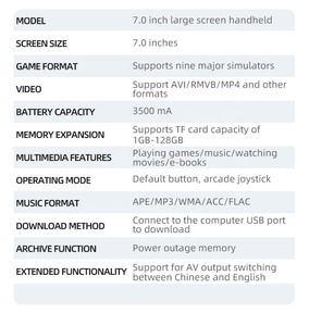 X12 Cộng Với 7Inch Xách Tay 32GB Trẻ Em Của Cầm Tay Giao Diện Điều Khiển GB GBC Md Trò Chơi Định Dạng - Product Image 5