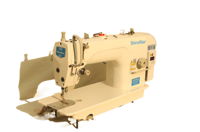 Machine à coudre à point noué à aiguille simple informatisée à entraînement direct avec positionnement de l'aiguille pour usage domestique