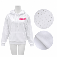 Sweat-shirt personnalisé pour cheerleaders, femmes et jeunes, avec strass, pour l'échauffement, avec logo d'équipe, pour les entraînements