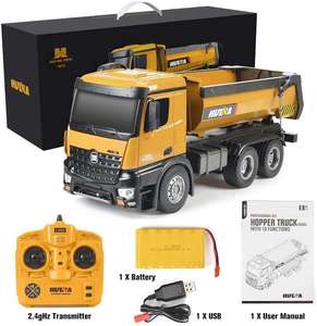 <span class=keywords><strong>HUINA</strong></span> <span class=keywords><strong>1573</strong></span> Camión Volquete RC a Escala 1:14 de 2.4GHz y 10 Canales con Luces LED, Construcción Metálica, Cargador Incluido - Product Image 6