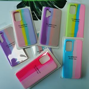 Funda de teléfono de silicona líquida con logotipo personalizado, cubierta de microfibra para Samsung Galaxy A13 <span class=keywords><strong>4G</strong></span>,A33 <span class=keywords><strong>5G</strong></span>,A53 <span class=keywords><strong>5G</strong></span>,A03 Core arcoíris - Product Image 2