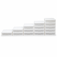 Boîte de rangement de bureau transparente Senny PP, 1, 2, 3, 4, 5 couches, organiseur de tiroirs transparent avec autocollants, vente en gros, direct usine