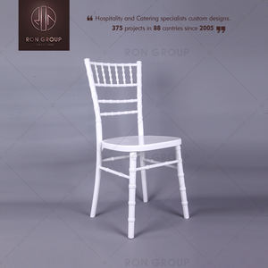 Chaises de réception empilables en plastique <span class=keywords><strong>blanc</strong></span> pour événements de luxe, banquets, mariages, hôtels et salons - Product Image 2