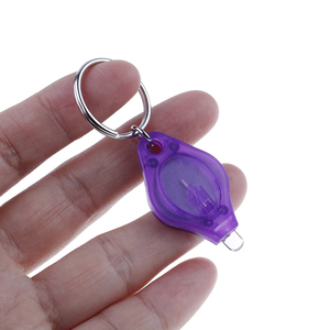 Portachaves DE Luz Lanterna UV 365-405nm porte-clés ultraviolet lumière LED lampe de poche serrure attraper Mini porte-clés violet pour l'argent - Product Image 5