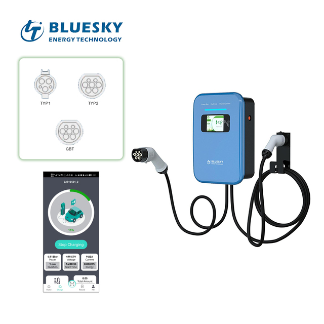 Smart 22kW OCPP 1.6 3 Phase AC Electric Vehicle Charger with CCS Plug Wall Box EV Charging Station