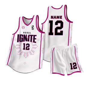 Seragam Basket Pria Dewasa Ukuran Besar 100% Poliester Bernapas, Jersey Olahraga Luar Ruangan Kustom, Cepat Kering - Product Image 1