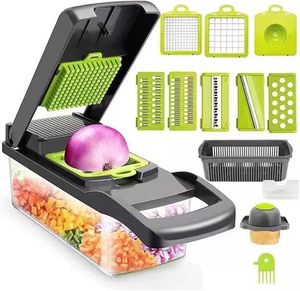 เครื่องหั่นผักคุณภาพสูง FBA ฟรี 16-in-1 เครื่องหั่นผักอเนกประสงค์ หั่นหัวหอม แครอท เครื่องสไลด์ผัก - Product Image 4