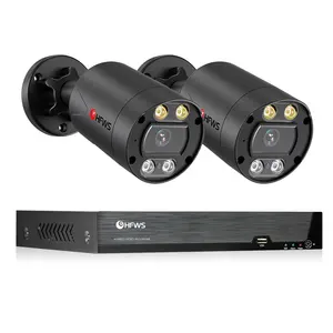 HFWVISION 4K 8MP Video gözetim kiti Poe kamera Nvr seti 4CH güvenlik kamera sistemi