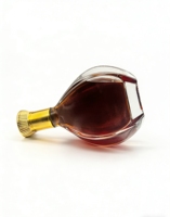 Bouteille en verre moderne de qualité supérieure, personnalisable pour la vodka, finition mate, capacité personnalisable, bouchon en liège, impression d'autocollants