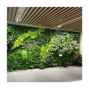 P147 Venda Quente Real Toque Verde Falso Milão Grama hedge parede Painéis De Contexto De Grama Artificial Parede