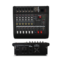 Console de son ELM PMX602S-BT 250W 6 canaux, mixeur audio avec 2 micros sans fil pour utilisation en KTV