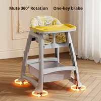 Chaise haute en plastique pour bébé, siège de table à manger domestique, usage polyvalent pour restaurant, hôtel, usage commercial, 6 mois+, vente en gros