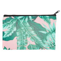 Pochette à fermeture éclair personnalisée pour maquillage, organisateur de maquillage de voyage, trousse de maquillage, sublimation, sacs à cosmétiques en toile vierge pour articles de toilette