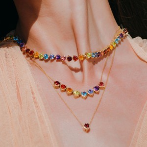 Kalung Liontin Hati Berlapis Emas 18K Anti Karat, Liontin Batu Kelahiran Custom, Perhiasan Hadiah - Product Image 4