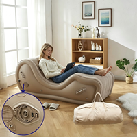 Fauteuil gonflable moderne et minimaliste pour l'intérieur et l'extérieur, canapé gonflable de loisirs avec pompe intégrée et sac de rangement pour le salon