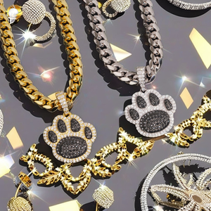 จี้เงินแท้ 925 ประดับเพชรโมอิสซาไนต์ รูปอุ้งเท้าสัตว์ ดีไซน์เก๋ สร้อยคอสำหรับงานปาร์ตี้ สไตล์ฮิปฮอป ของขวัญสำหรับคนรักสัตว์เลี้ยง สุนัข แมว - Product Image 2