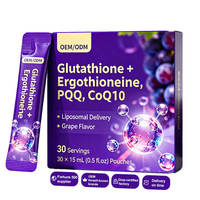 Boisson au glutathion végétalienne sans OGM en promotion avec PQQ et CoQ10 à libération liposomale – Complément alimentaire