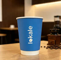 Gobelet à café jetable écologique Explosions avec couvercle, calibre 90, pour boissons chaudes, avec emballage, vente en gros commerciale