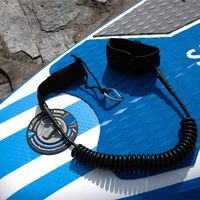 Laisse de planche à pagaie en spirale pour cheville/pied/jambe pour SUP et planche de surf