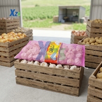 Roze PE Leno Mesh Zak/ Op maat gemaakte verpakkingsnetzak voor groenten en fruit, zoals uien en aardappelen