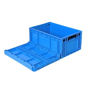 Caisse pliable en plastique Puget 600x400x148mm haute résistance avec couvercle pour stockage en entrepôt et logistique - Product Image 1