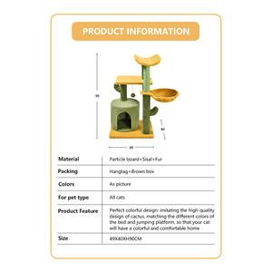 Tiragraffi per Gatti a Forma di Fiore con Piattaforma e Pali Tiragraffi, Verde Colorato, Disponibile, Stile Moderno, Casetta Attiva, Torre Gioco a Più Livelli - Product Image 2